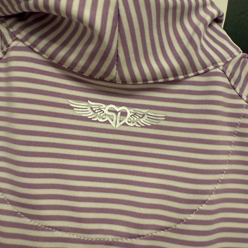 Straight Down Performance Purple Striped Quarter … - image 6